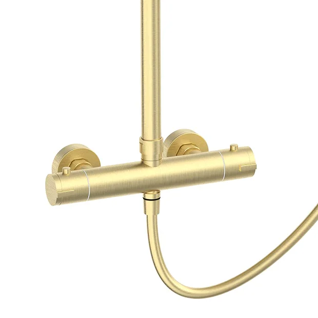 Arezzo Deluxe Cool Touch Round Thermostatic Shower (300mm Head - Brushed Brass) 8 Arezzo Deluxe Cool Touch Round Thermostatic Shower (300mm Head - Brushed Brass) - Image 6