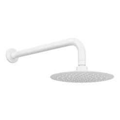 Arezzo Matt White Concealed Individual Stop Tap + Thermostatic Control Valve With Wall Mounted Shower Head -Shower Baths Discount arzwisvpk3d2