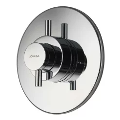 Aqualisa - Aspire DL Concealed Thermostatic Shower Valve With Wall Mounted Fixed Head -Shower Baths Discount asp001cf d1