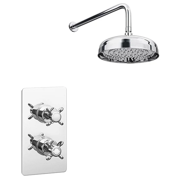 Victorian Plumbing Astoria Traditional Concealed Shower Valve Inc. 8" Head With Arm 6 Victorian Plumbing Astoria Traditional Concealed Shower Valve Inc. 8" Head With Arm - Image 4