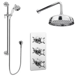Victorian Plumbing Astoria Traditional Concealed Shower Valve Incl. 8" Head With Arm & Slider Rail 10 Victorian Plumbing Astoria Traditional Concealed Shower Valve Incl. 8" Head With Arm & Slider Rail -Shower Baths Discount atsv8hsr n d1