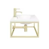 Arezzo 900 Wall Hung Basin With Brushed Brass Towel Rail Frame -Shower Baths Discount az9bbfrm n d5