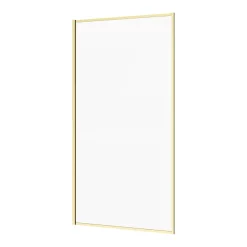 Arezzo Straight Square Shower Bath W. Brushed Brass Framed Fixed Screen 9 Arezzo Straight Square Shower Bath W. Brushed Brass Framed Fixed Screen -Shower Baths Discount azbbfbathd1