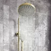 Arezzo Round Thermostatic Shower - Brushed Brass