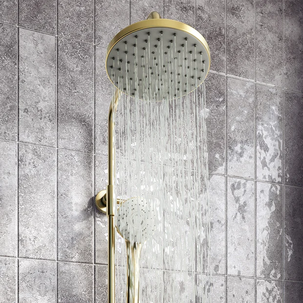 Arezzo Round Thermostatic Shower - Brushed Brass 3 Arezzo Round Thermostatic Shower - Brushed Brass