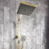 Arezzo Square Thermostatic Shower - Brushed Brass 1 Arezzo Square Thermostatic Shower - Brushed Brass -Shower Baths Discount azbbsq2 d2