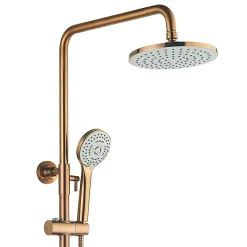 Arezzo Round Thermostatic Shower - Brushed Bronze 9 Arezzo Round Thermostatic Shower - Brushed Bronze -Shower Baths Discount azbrzrd3d2