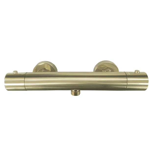 Arezzo Brushed Brass Round Bar Shower Valve Incl. Slide Rail Kit With Pencil Handset 6 Arezzo Brushed Brass Round Bar Shower Valve Incl. Slide Rail Kit With Pencil Handset - Image 4