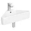 Arezzo Corner Cloakroom Basin 1TH - Gloss White -Shower Baths Discount azcrgw detail1