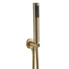 Arezzo Fluted Brushed Brass Round Thermostatic Shower Pack With Head + Handset -Shower Baths Discount azfr2bbpkd3a