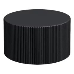 Arezzo Fluted Matt Black Round Thermostatic Shower Pack With Head + Handset