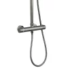 Arezzo Round Thermostatic Shower - Gunmetal Grey -Shower Baths Discount azgmrd3 n d2