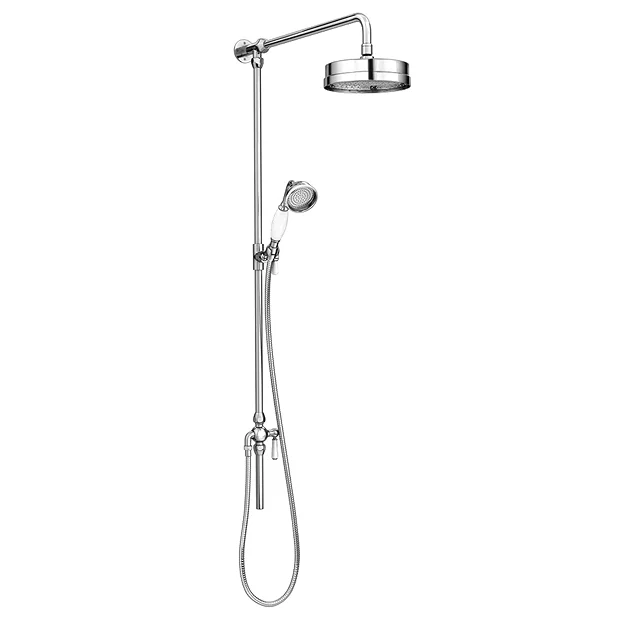 Arezzo Chrome Industrial Style Rigid Riser Kit With Diverter + Dual Exposed Shower Valve 5 Arezzo Chrome Industrial Style Rigid Riser Kit With Diverter + Dual Exposed Shower Valve - Image 3