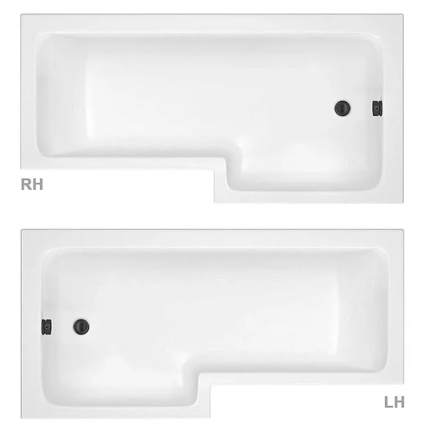 Arezzo Square Matt Black Shower Bath + Exposed Shower Pack (1700 L Shaped With Screen + Panel) 5 Arezzo Square Matt Black Shower Bath + Exposed Shower Pack (1700 L Shaped With Screen + Panel) - Image 3