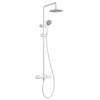 Arezzo Round Thermostatic Shower - Matt White -Shower Baths Discount azmwrd3 detail04