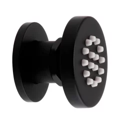 Arezzo Matt Black Industrial Style Push Button Shower Valve With Diverter, Handset, Fixed Shower Head + 4 Body Jets -Shower Baths Discount azpb03rmbpk d4