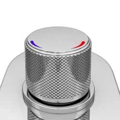 Arezzo Chrome Push-Button Shower With Handset + Rainfall Shower Head