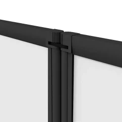 Arezzo Round Single Ended Bath With Matt Black Bi-Fold Screen -Shower Baths Discount azrbf d2