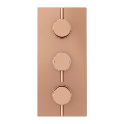 Arezzo Rose Gold Round Thermostatic Shower Pack With Ceiling Mounted Head + Handset -Shower Baths Discount azrgspk3 detail2