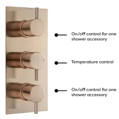 Arezzo Rose Gold Round Thermostatic Shower Pack With Wall Mounted Head + Handset 13 Arezzo Rose Gold Round Thermostatic Shower Pack With Wall Mounted Head + Handset -Shower Baths Discount azrgspk4 detail4