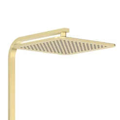 Arezzo Deluxe Cool Touch Square Thermostatic Shower (300 X 300mm Head - Brushed Brass) -Shower Baths Discount azs2ctbb d1