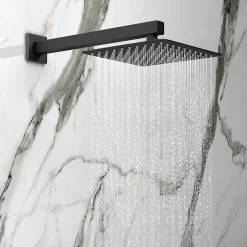 Arezzo Matt Black Shower Set (Fixed Shower Head + Waterfall Bath Filler) 10 Arezzo Matt Black Shower Set (Fixed Shower Head + Waterfall Bath Filler) -Shower Baths Discount azsp6pk d2