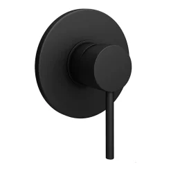 Arezzo Matt Black Round Shower Valve Inc. Slide Rail Kit With Pencil Handset -Shower Baths Discount azsp80mbd1