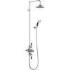 Urlington Bathroom Burlington Avon Black Exposed Shower Valve, Rigid Riser & Kit With 9" Head -Shower Baths Discount baf3sblav17 l