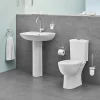 Grohe Bau 550mm 1TH Basin + Full Pedestal -Shower Baths Discount baufp600 d1