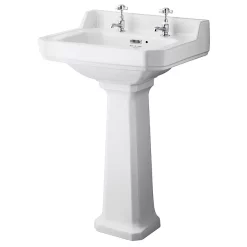 Bayswater Fitzroy Traditional 2TH Basin & Full Pedestal -Shower Baths Discount bayc007 l