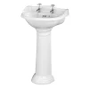 Bayswater Porchester Traditional 2TH Basin & Full Pedestal -Shower Baths Discount bayc105 l