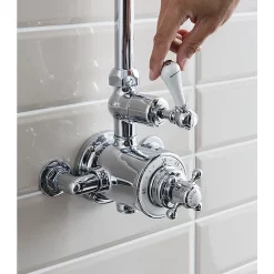 Crosswater - Belgravia Thermostatic Shower Valve With Fixed Head 10 Crosswater - Belgravia Thermostatic Shower Valve With Fixed Head -Shower Baths Discount bel shower d2