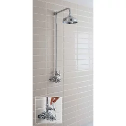 Crosswater - Belgravia Thermostatic Shower Valve With Fixed Head 11 Crosswater - Belgravia Thermostatic Shower Valve With Fixed Head -Shower Baths Discount bel shower d3