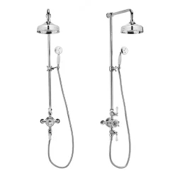 Crosswater - Belgravia Thermostatic Shower Valve With Fixed Head, Slider Rail & Handset 9 Crosswater - Belgravia Thermostatic Shower Valve With Fixed Head, Slider Rail & Handset -Shower Baths Discount bel slider d1