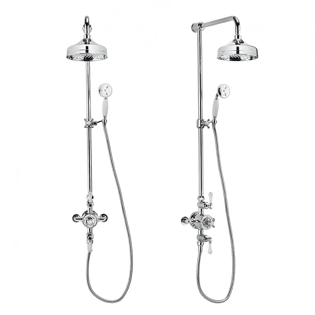 Crosswater - Belgravia Thermostatic Shower Valve With Fixed Head, Slider Rail & Handset 5 Crosswater - Belgravia Thermostatic Shower Valve With Fixed Head, Slider Rail & Handset - Image 3