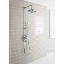 Crosswater - Belgravia Thermostatic Shower Valve With Fixed Head, Slider Rail & Handset 11 Crosswater - Belgravia Thermostatic Shower Valve With Fixed Head, Slider Rail & Handset -Shower Baths Discount bel slider d3