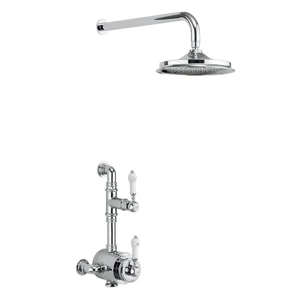 Urlington Bathroom Burlington Stour Thermostatic Exposed Single Outlet Shower Valve With Fixed Shower Head 3 Urlington Bathroom Burlington Stour Thermostatic Exposed Single Outlet Shower Valve With Fixed Shower Head
