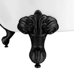 Victorian Plumbing Appleby 1700 Roll Top Shower Bath With Matt Black Screen + Leg Set -Shower Baths Discount bkarh17bs d1