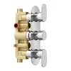 Victorian Plumbing Bosa Concealed Thermostatic Valve With Fixed Shower Head + 4 Body Jets -Shower Baths Discount bospk01 d6
