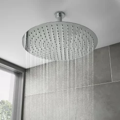 Victorian Plumbing Bosa Twin Concealed Thermostatic Valve + 400mm Rainfall Shower Head -Shower Baths Discount bospk2 d3