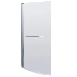 Cruze Bathroom Cruze B Shaped Shower Bath - 1700mm Inc. Screen With Rail & Panel -Shower Baths Discount bshapedshowerbath1700mmcurvedscreenwithrailacrylicpaneld2