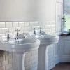 Urlington Bathroom Burlington Edwardian Round Medium Basin And Pedestal -Shower Baths Discount burb6p1 d2