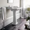 Urlington Bathroom Burlington Classic Square 65cm Basin & Pedestal 2 Urlington Bathroom Burlington Classic Square 65cm Basin & Pedestal -Shower Baths Discount burlingtonclassic65cm1thbasinwithclassicpedestald1