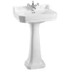Urlington Bathroom Burlington Edwardian Medium Basin And Regal Pedestal 1 Urlington Bathroom Burlington Edwardian Medium Basin And Regal Pedestal -Shower Baths Discount burlingtonedwardianmedium56cmbasinandregalpedestall