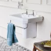 Urlington Bathroom Burlington Victorian Medium Basin And Semi Pedestal -Shower Baths Discount burlingtonvictorianmediumbasinandsemipedestald1