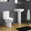 Cove 530mm Basin 1TH With Pedestal 2 Cove 530mm Basin 1TH With Pedestal -Shower Baths Discount c530bp d3