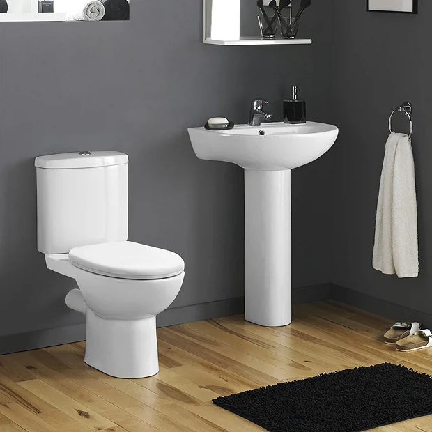Cove 530mm Basin 1TH With Pedestal 3 Cove 530mm Basin 1TH With Pedestal