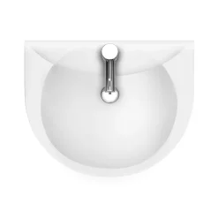 Cove 530mm Basin 1TH With Pedestal 7 Cove 530mm Basin 1TH With Pedestal -Shower Baths Discount c530bp nd1