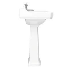 Nuie Carlton 1 Tap Hole Traditional Basin + Pedestal -Shower Baths Discount carl1thbas d2