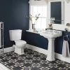 Nuie Carlton Traditional Basin + Pedestal (2 Tap Hole)